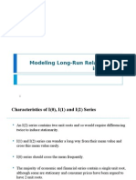 Modeling Long-Run Relationship in Finance