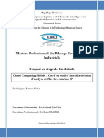 Cloud Computing Mobile: Cas D'un Outil D'aide À La Décision D'analyse de Flux Des Caméras IP