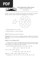 USA Mathematical Talent Search Solutions To Problem 2/1/19