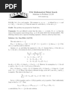 USA Mathematical Talent Search Solutions To Problem 5/1/19