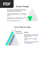 Pascal's Triangle: Patterns Within The Triangle