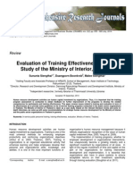 Evaluation of Training Effectiveness PDF