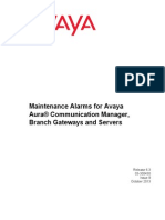 Avaya Maintenance Alarms Updated