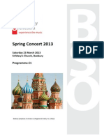 Concert Programme 2013