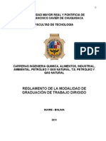 Reglamento de La Modalida D de Graduación de Trabajo Dirigido