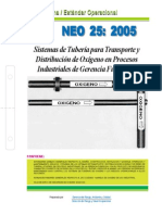 NEO-25 Sistemas de Tuberías para Transporte y Distribución de Oxígeno en Procesos Industriales de