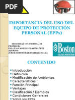 Equipo Protección Personal (EPPs) 