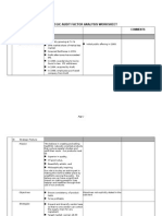 Strategic Audit Factor Analysis Worksheet