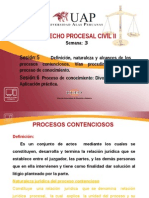 Procesos Contenciosos y Proceso de Conocimiento. Divorcio y Causal. Aplicación Práctica