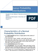 Continuous Probability Distribution