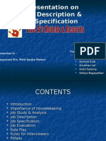 Presentation On Job Description &amp Job Specification