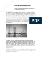 La Calibración de Material Volumétrico