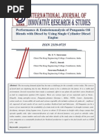 Performance & Emissionanalysis of Pungamia Oil Blends With Diesel by Using Single Cylinder Diesel Engine