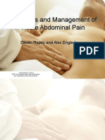 Diagnosis and Management of Acute Abdominal Pain