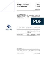 NTC3935 Pretratamiento Suelos Contaminantes Organicos PDF