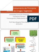 Aislamiento de Principios Activos de Drogas Vegetales 2013-2014