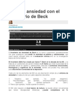 Medir La Ansiedad Con El Inventario de Beck