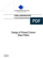 Design of Pinned Column Baseplates