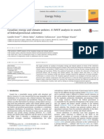 SWOT Analysis Energy Policy Canadá