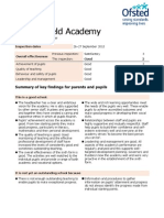 Weatherfield Academy: Summary of Key Findings For Parents and Pupils