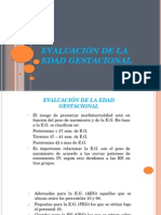 Evaluacion de La Edad Gestacional