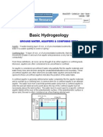 Basic Hydrogeology: Ground Water, Aquifers & Confining Beds