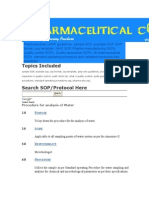 Pharmaceutical CGMP Guidelines Water Testing