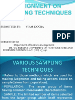 Various Sampling Techniques