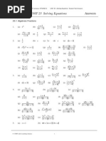 Student Text Answers: UNIT 25 Solving Equations