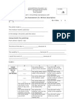 Formative Assessment #1: Written Description Name: - Gr. 4 Sec: 1 2 3 4