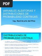 Variable Aleatoria y Distribucion de Probabilidad Continua