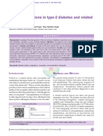 Oral Manifestations in Type-2 Diabetes and Related, 2012