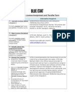 Blue Coat License Assignment and Transfer Form