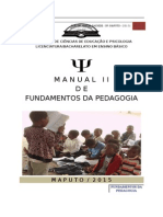 Manual de Fundamentos Da Pedagogia