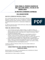 Cuestionario para El Primer Examen de Procesal Penal Seccion 309d1