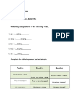 Present Perfect Tense