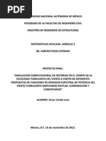 Proyecto - Simulacion Historia Tiempo Densidad Espectral Potencia Viento