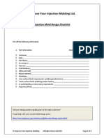 Injection Mold Design Checklist