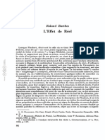 Roland Barthes, 'L'Effet de Réel', Communications, N. 11, Mars 1968, Pp. 84-89