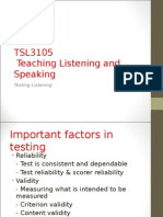 Assessing L & S Skills