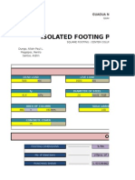 Isolated Square Footing Excel