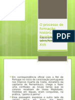 O Processo de Formação Histórica Da Paraíba