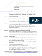 High Voltage Training Operational Level Course Structure and Session Objectives