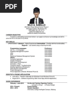 Resume - Sabillo Nilo (As of July 10 2015)