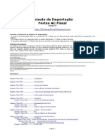 Leiaute de Importação AC Fiscal Fortes