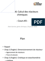 GCH-2006: Calcul Des Réacteurs Chimiques - Cours