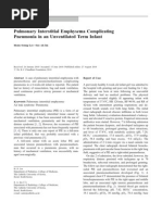 Pulmonary Interstitial Emphysema Complicating Pneumonia in An Unventilated Term Infant