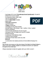 Modified Supply List 2015