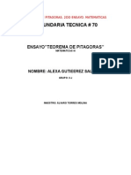 Ensayo Teorema de Pitagoras