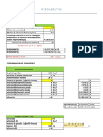 Rendimientos y Precios Unitarios